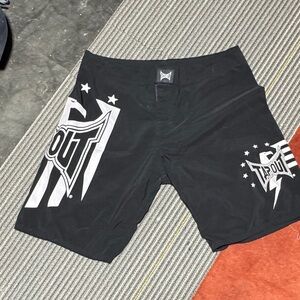 Tapout Black and White Athletic Shorts